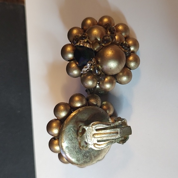 Gold Beaded Japan Necklace and Earring Set - Picture 7 of 9